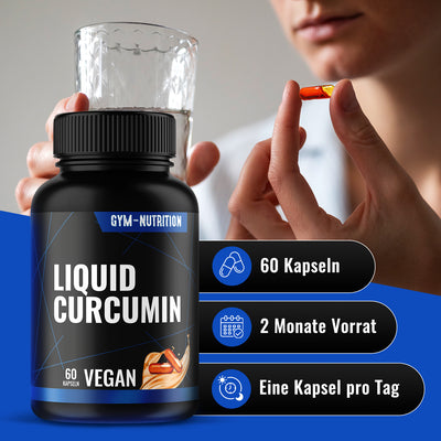 Liquid Kurkuma Kapseln mit Vitamin D3 – 185x höhere Bioverfügbarkeithochdosiert