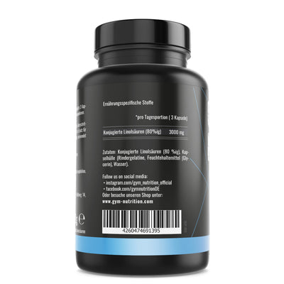 PREMIUM CLA 180 high-dose capsules with 3000 mg - high-dose and laboratory-tested - conjugated linoleic fatty acid - bottled in Germany