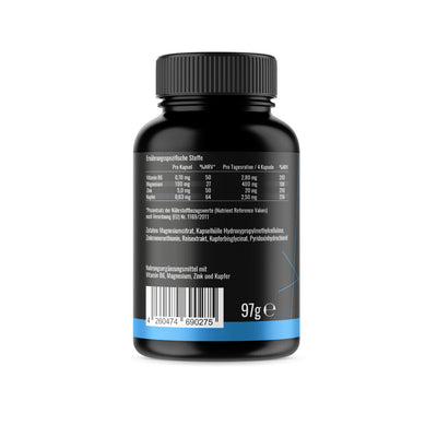 ZMA Hochdosiert - Zink + Magnesium + Vitamin B6 Kupfer - Hochwertiger Komplex im Premium Qualität -