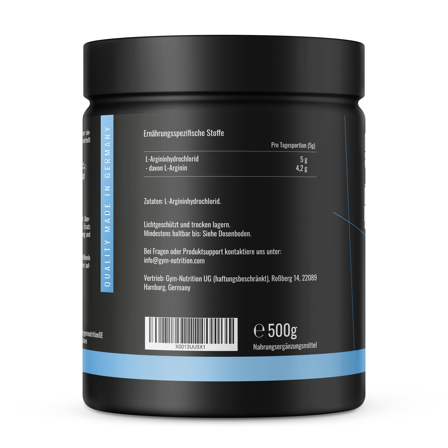 Premium L - Arginin HCL - Hochdosiert - Optimale Löslichkeit - Vegan ...