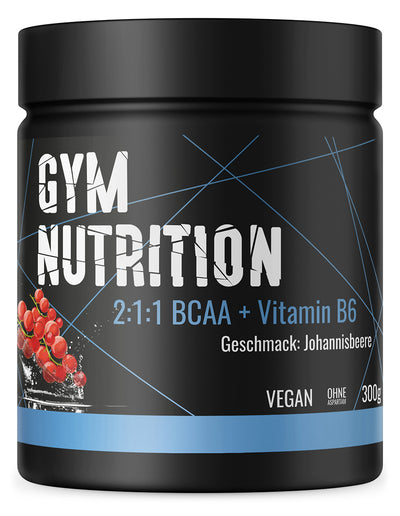 BCAA + vitamin B6 high-dose powder - leucine, isoleucine, valine 2:1:1 - (iced tea raspberry)